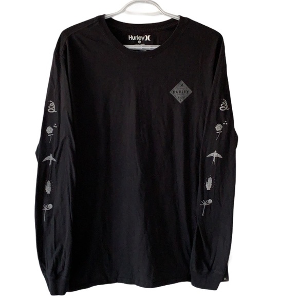 Hurley Black Long Sleeve Graphic T-Shirt